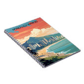 Honolulu Waikiki Beach Hawaii Panorama View Beach Notizblock (Rechte Seite)