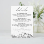 Honolulu Wedding Details Enclosure Card Begleitkarte (Stehend Vorderseite)