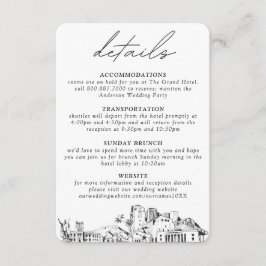 Honolulu Wedding Details Enclosure Card Begleitkarte