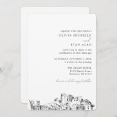 Honolulu Wedding Elegant Skyline Einladung (Vorne/Hinten)