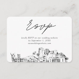 Honolulu Wedding Minimalistisch Sketch UAWG Begleitkarte