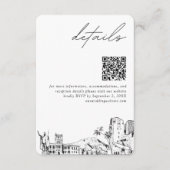 Honolulu Wedding Modern Details QR Code Begleitkarte (Vorderseite)