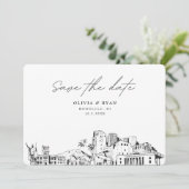 Honolulu Wedding Modern Save the Date Einladung (Stehend Vorderseite)