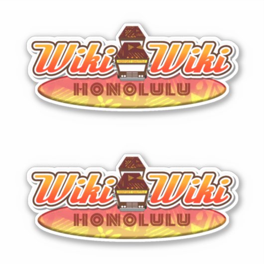 Honolulu Wiki-Wiki Shuttle Bus Aufkleber (Vorderseite)
