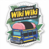 Honolulu Wiki-Wiki Shuttle Bus  Sticker (Vorderseite)