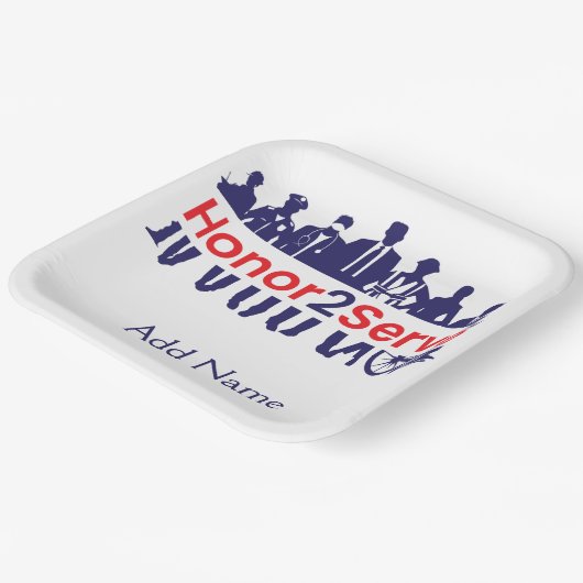 Honor2Serve Pappteller (Gewinkelt)