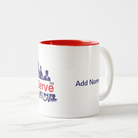 Honor2Serve Zweifarbige Tasse (VorderseiteRechts)