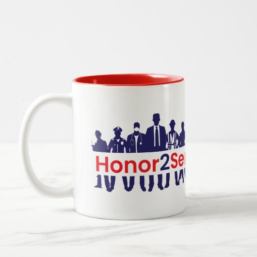 Honor2Serve Zweifarbige Tasse (Links)