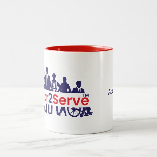 Honor2Serve Zweifarbige Tasse (Mittel)