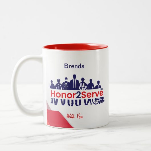 Honor2Serve Zweifarbige Tasse (Links)