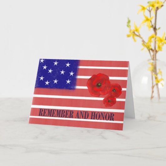 Honor and remember karte (Gelbe Blume)