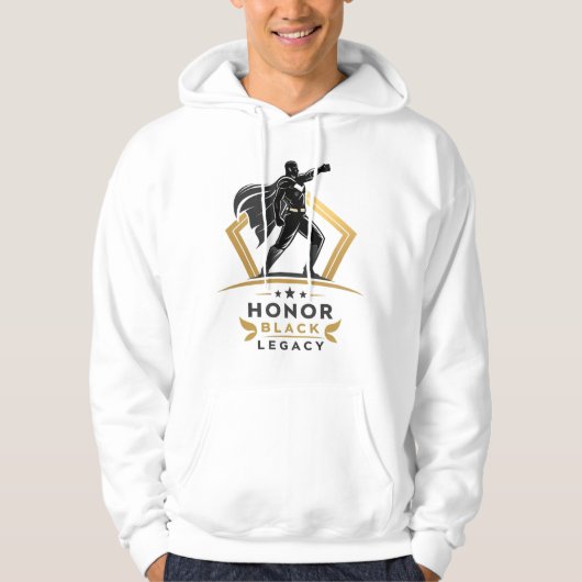 Honor Black Legacy Minimal Hoodie – Gold & Black S (Vorderseite)