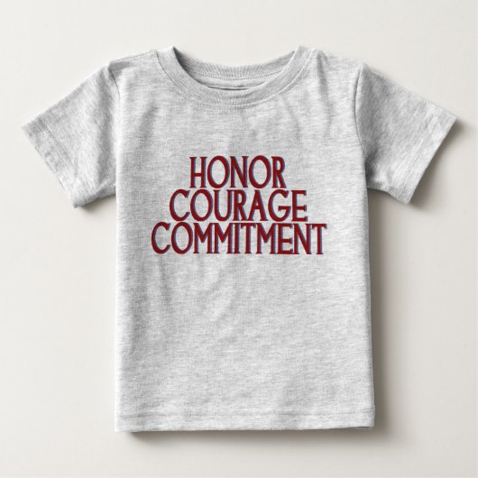 Honor Courage Commitment Baby T-shirt (Vorderseite)