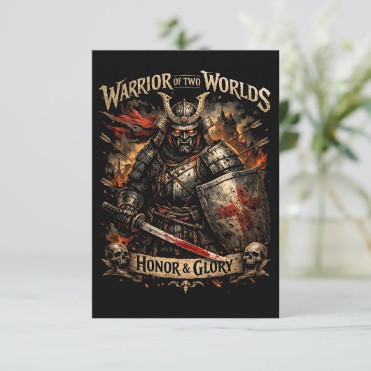 Honor & Glory Dankeskarte (Stehend Vorderseite)