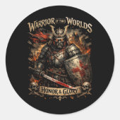 Honor & Glory Runder Aufkleber (Vorderseite)