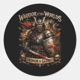 Honor & Glory Runder Aufkleber