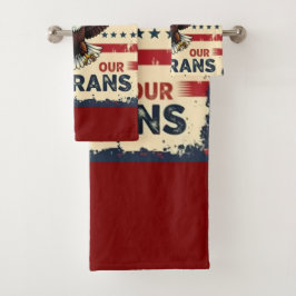  Honor Our Veterans Bathroom Towel Set
