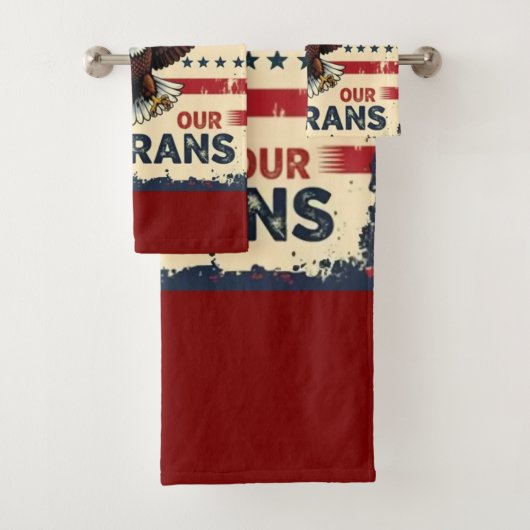  Honor Our Veterans Bathroom Towel Set (Insitu)
