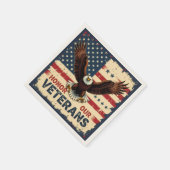  Honor Our Veterans Paper Cocktail Napkins Serviette (Ecke)