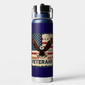 Honor Our Veterans Stainless Steel Water Bottle Trinkflasche (Hinten)