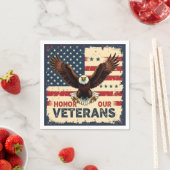  Honor Our Veterans Standard Cocktail Napkins Serviette (Beispiel)