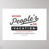 Honor People's Vacation Poster (Vorne)