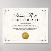 Honor Roll Certificate Poster (Vorne)