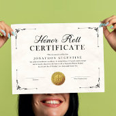 Honor Roll Certificate Poster