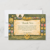 Honor & Valor Graduation Party Dankeskarte (Vorderseite)