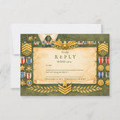 Honor & Valor Graduation Party RSVP Karte (Vorderseite)