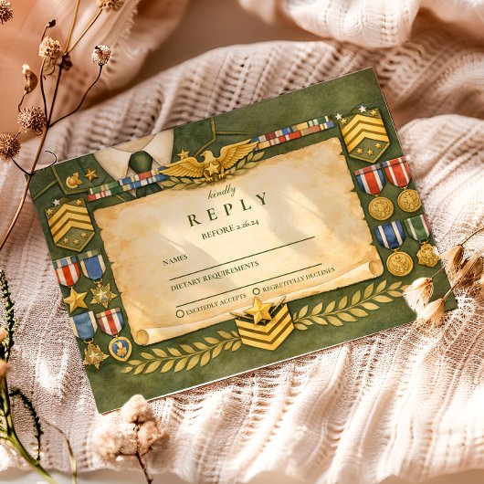 Honor & Valor Graduation Party RSVP Karte