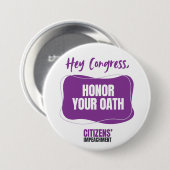 Honor Your Oath Button (Vorne & Hinten)
