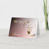 Honorar Bridesmaid Vorschlag Hochzeit einladen Dankeskarte (Vorderseite)