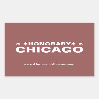Honorar Chicago, Braunen-Straßenschild Rechteckiger Aufkleber