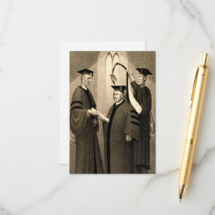 Honorar Degree, 1938 von Grant Wood Begleitkarte