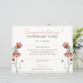 Honorar Fairy First Vintag Floral Certificate (Stehend Vorderseite)