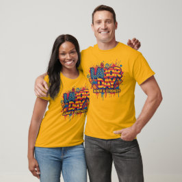 Honorar für den Arbeitstag & Stärke USA Flag T - S T-Shirt