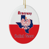 Honorar Polnisch Texan Keramik Ornament (Rechts)