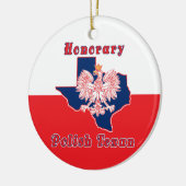 Honorar Polnisch Texan Keramik Ornament (Links)
