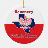 Honorar Polnisch Texan Keramik Ornament (Hinten)