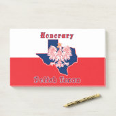 Honorar Polnisch Texan Post-it Klebezettel (Auf Schreibtisch)