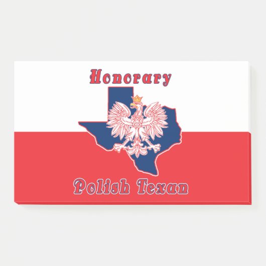 Honorar Polnisch Texan Post-it Klebezettel (Vorderseite)