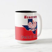 Honorar Polnisch Texan Zweifarbige Tasse (VorderseiteRechts)