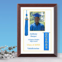 Honorare Abschluss Blue Foto Award Plaque