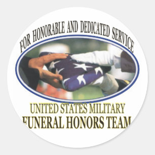 Honorare für Militärbeerdigungen Runder Aufkleber