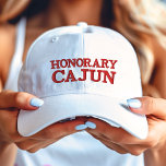 Honorary Cajun Red on White Bestickte Baseballkappe<br><div class="desc">Ein offizieller Ehrenplatz für die Louisiana Transplantation!</div>