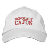 Honorary Cajun Red on White Bestickte Baseballkappe (Vorderseite)