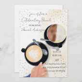Honorary Celebratory Brunch Latte 2 Invitation Einladung (Vorne/Hinten)