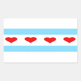Honorary Chicago Heart Flag Stickers