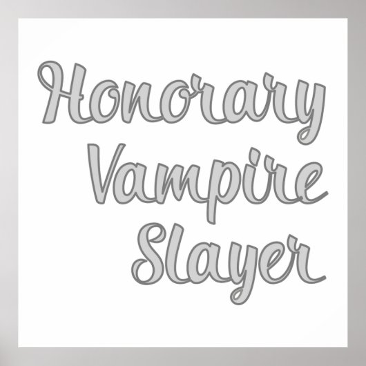 Honorary Vampire Slayer Buffy TV Show Fan Geschenk Poster (Vorne)